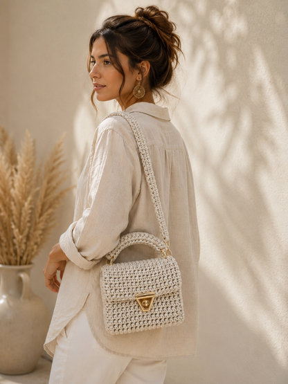 Mini Top Handle Boho Clutch Purse