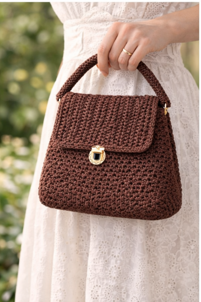 Crochet Top-Handle Bag