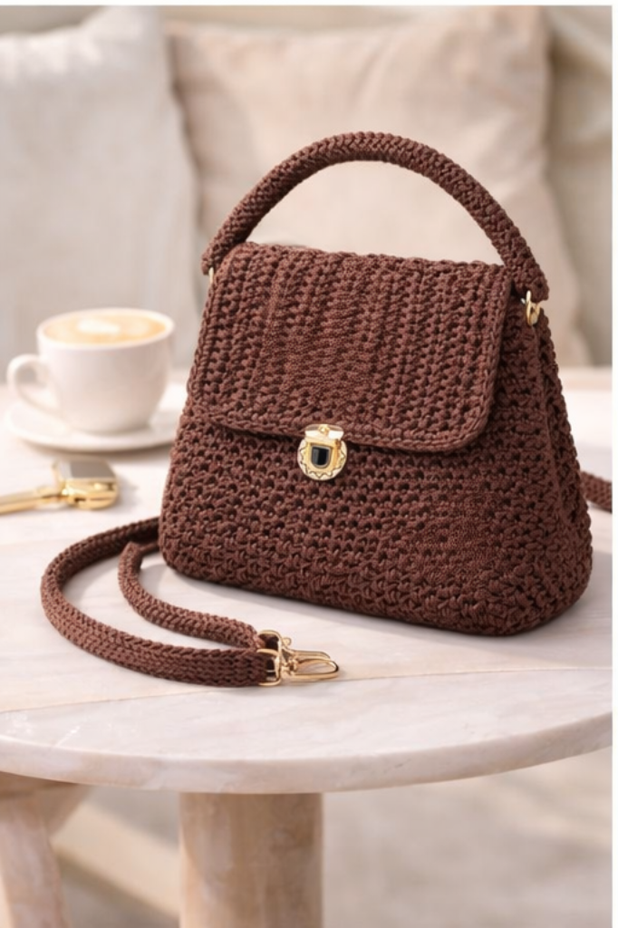 Crochet Top-Handle Bag