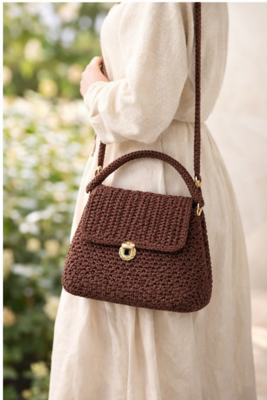 Crochet Top-Handle Bag