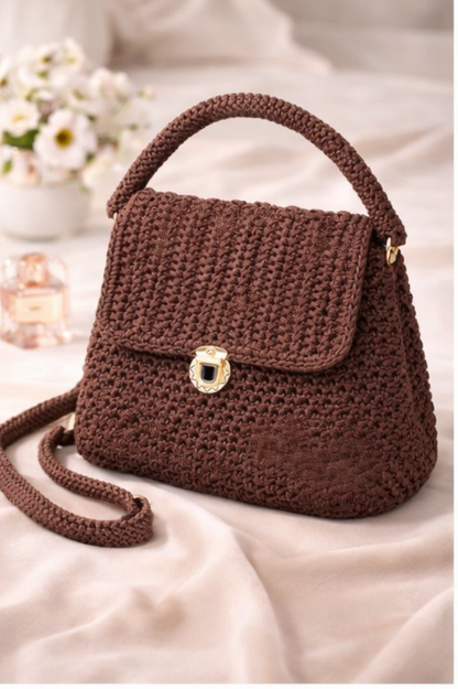 Crochet Top-Handle Bag