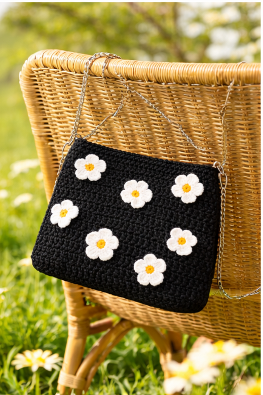 Floral Crochet hand Bag