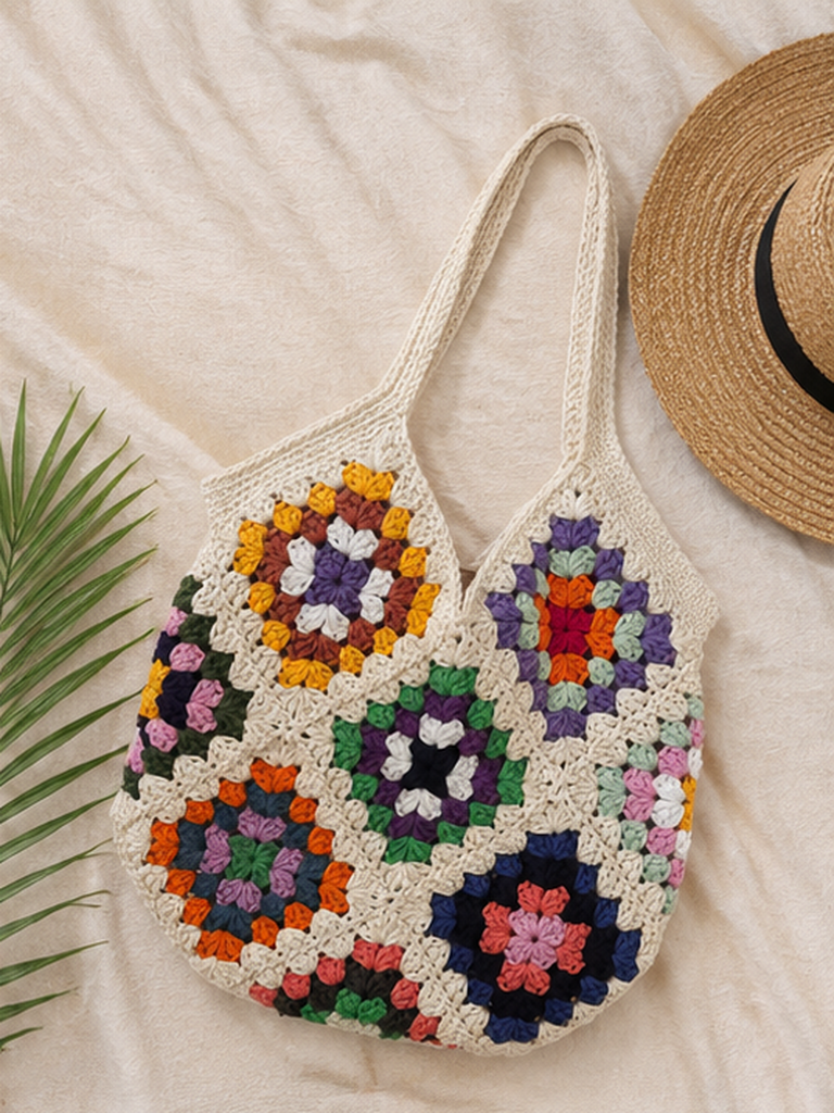 Colorful Boho Patchwork Shoulder Bag