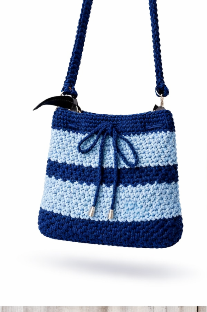 Blue & Light Blue Stripes shoulder bag